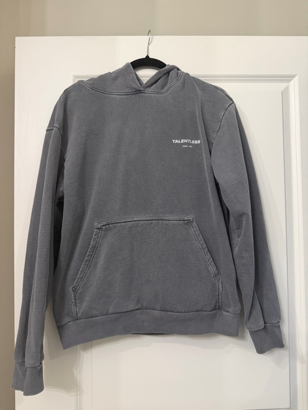 TALENTLESS Washed Gray Pullover Hoodie